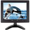 WHOLEV - Monitor CCTV, 8 pollici, HDMI TFT LCD, con porte AV/VGA/HDMI/BNC, cuffie, altoparlante integrato, per Raspberry Pi, sicurezza domestica, CCTV, display PC