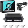 KOYOSO Sensori Parcheggio Auto 4 Sensori Radar Parcheggio Posteriore Kit-Bianco