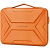 MOSISO 15-16'' Custodia Rigida Laptop, 15,6 pollici Custodie Impermeabile | Antiurto Borsa Computer Compatibile con MacBook Air 15/Pro 16, Lenovo HP ASUS,Geometrico EVA con Maniglia, Arancione Cosmico