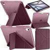A-BEAUTY Cover per iPad Air 11 M4/M3/M2, Air 5a/4a Gen 10,9, Vino Rosso | Portapenna, Cover Retro Traslucido Sottile, Supporto Y Tri-Pieghevole, Auto Svegliati/Sonno