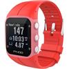 GIOPUEY Cinturini Compatibile con Polar M400/M430, Morbido Silicone Cinturino [Resistente all'Usura] [Traspirante] - Red