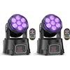 U`King 2PCS 7X15W Teste Mobili LED Luci dmx512 RGBW 4 in 1 Luci da Discoteca Palco Luce