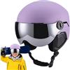 Generico Casco Da Sci Donna Traspirante Caldo Traspirante Caldo Cappello | Occhiali Da Sci Invernali E Casco Occhiali Antiurto Per Uomo Donna Giovani Adulti Sciatori Snowboarder Disc