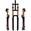LHHL 2627.529 Forcella ammortizzata olio mountain bike sgancio rapido 9x100mm | Tubo Dritto 1-1/8 Corsa 150 mm Forcelle anteriore doppia spalla per MTB XC AM Rimbalzo Regolazione Manuale