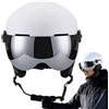 Generico Casco Da Snowboard Caldo, Antiurto, Maschera, Cappello | Casco Da Neve Col Weather Con Lente Occhiali Antiurto Per Uomo Donna Giovani Adulti Sciatori Snowboarder Discesa Stazione
