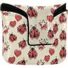 Caihoyu Putter Cover Golf PU Pelle Mag Snap Blush Bow Estetica | Fodera morbida impermeabile resistente agli urti per mazze da golf Scotty Cameron, Odyssey Mallet Putter