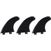 ZMdooreasy per FCS per G5 Compatibile Surf Fins 3-Pack Thruster per fcs | Finitura verniciata nera, si abbina a qualsiasi lavagna, look elegante, non visivo, compatibilità con lo stile