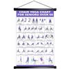 Monetais 11.8x15.7 Tabella di Yoga per Sedia Tabella di Allenamento per Sedia Resistente all'Acqua Scorrimento, Tai Chi stampabile