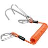Generic Doppio gancio Diving Tether per accessori subacquei | Set corrente in acciaio inossidabile, cordino a spirale, connettore a molla