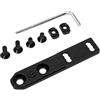 Generic Supporto in lega di alluminio per torcia elettrica verticale, nero | Piastra piatta allungata con fori multipli, progettata per luci M300 e M600, contesto di montaggio per apparecchiature