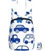 panverix Zaino pieghevole da viaggio da 16 litri, Cartoon Car Blu | Zaino pieghevole da 7 x 10 cm per una facile conservazione, può contenere 10 kg per lavoro, campeggio, sport all'aria aperta