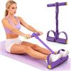 HRMGJH Fascia di trazione multifunzionale, per allenare gli addominali a casa, con 6 tubi, fascia elastica per i piedi, attrezzatura sportiva a casa, adatta per allenamenti di allungamento e modellazione di