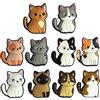 Generic Feline - Ammortizzatori per racchette da tennis, 10 diversi motivi | Smorzamento del letto a corde, 10 diversi personaggi felini, installazione tra le corde della racchetta da tennis senza