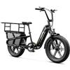 Aeexyz TST K008 - Bicicletta elettrica da 20, 250 W, batteria 720 Wh | Telaio in acciaio, batteria sostitutiva da 48 V/15 Ah, cambio Shimano a 7 marce, freni a disco idraulici e forcella