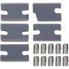 ZMdooreasy Confezione da 5 bulloni di regolazione per pinne per tavola da surf inclusi | Compatibile con Fcs II, struttura in plastica e metallo, per finitura blu scuro, protegge la pinna, previene danni alla