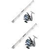 Generico Kit pesca surfcasting 2 pz canna TRABUCCO oceanic 3 pezzi 100-250gr + 2 mulinelli TRABUCCO dayton 6500