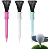 Generico Tee Per Palline Da Golf Design A Maglia Per La Riduzione 'Attrito Con Base | Tee Da Golf Per Allenamento Con Alta Elasticità Per La Pratica Di Uomini Donne Golfisti Casa Bambini E