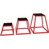 SPORTNOW Set di Box Pliometrici Trapezoidali, 30.5/45.8/61 cm, Rosso | Piattaforma Pliometrica, Superficie e Piedini Antiscivolo, Per Step-Up e Fitness, Allenamento in Casa
