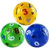 Licsaliwe Pallone da calcio per bambini, 3 pezzi da 6 pollici, misura 2, in PVC per apprendimento dei numeri