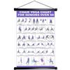 Monetais Tabella di Yoga per Sedia da 15, 7x23, 6 Pollici. Scorrimento della Tabella di Allenamento per Sedia Resistente all'Acqua, Tai Chi stampabile