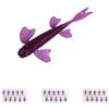 ZMdooreasy Floating TPE Soft Lure 19,5 centimetri Forcella Coda per Basso (Pueple)