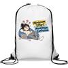 Generic Sacca da palestra per persone rilassate con pensieri confusi, casual, con coulisse, colore bianco