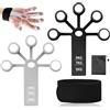 MUNSKT 2pcs grip Enhancer Finger Trainer con borsa portaoggetti, 6 livelli di resistenza con allungatore da polso in silicone grip anteriore - braccio per musicisti arrampicata sollevamento pesi pesi