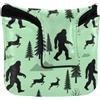 Amooorous Mallet - Copri testa per putter, albero di pino Sasquatch | Chiusura magnetica Putter Copritesta per mazzuolo quadrato in pelle PU impermeabile