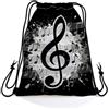 Generic Palestra Borsa Music Score Note Borsa con coulisse Palestra 36x42cm | Zaino Sportiva Regolabile Sacca sportiva per Festa uomo e donna yoga