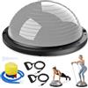 Yuragim Palla per equilibrio, per allenare l'equilibrio, diametro di 46 cm, fasce | Balance Board - Mezza palla da yoga, palla da ginnastica antiscivolo, per esercizi di forza, fitness, palestra a casa