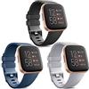 Vancle Confezione da 3 cinturini per Fitbit Versa 2, in morbido TPU e morbido e regolabile, per Fitbit Versa/Versa 2/Versa Lite