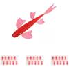 ZMdooreasy Esca galleggiante in TPE morbido, 19,5 cm, coda a forcella per basso (rosso)