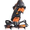 Jorzer 1 Paio di Tacchetti da Ghiaccio per Scarponi, Puntali per Scarpe Antiscivolo a 10 Denti, Ramponi Pesanti per Scarponi da Trekking, Micro Puntali per Camminare sulla Neve Ghiacciata, Arancione