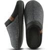 Misolin Pantofole Uomo Calzata Ampia Ciabatte Casa Invernali in Memory Foam | Fodera in Sherpa, Calde, Morbide & Comode Slippers, Lavabile in Lavatrice, Antiscivolo, Interno/Esterno, Regali