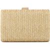LHHMZ Pochette in paglia da donna Piccola borsa da sera estiva Borsa a tracolla in rafia Borsa da spiaggia in tessuto