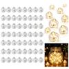 Kimuwote 50 Luci LED per Palloncini Mini Luci LED Bianco Caldo Matrimonio Compleanno | Mini LED con batterie incluse, luce fissa bianco caldo; per palloncini, lanterne di carta, matrimoni e compleanni