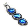 Ciondolo Artigianale in Argento 925 con Tanzanite Perla Blu, Pietra Gemma