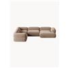 Windsor & Co Divano angolare componibile 5 posti in velluto Roger - Beige