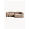 Windsor & Co Divano angolare componibile 3 posti in velluto Roger - Beige