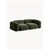 Windsor & Co Divano componibile 3 posti in velluto Roger, larg. 250 cm - Verde