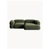 Windsor & Co Divano angolare componibile 3 posti in velluto Roger - Verde