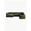 Windsor & Co Divano angolare componibile 5 posti in velluto Roger - Verde