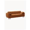 Cosmopolitan Design Divano letto 3 posti in velluto con contenitore Lazio, larg. 242 cm - Terracotta