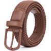 BOZEVON Cintura Elastica Intrecciata - Unisex Cintura Elasticizzata Cinture Casual Cintura in Tessuto Regolabile per Uomo e Donna