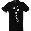 Handmade T-shirt in cotone con cicatrici a forma di costellazione del carro NM (Nero, M)
