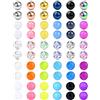 Rajnard 14G 5mm Palline di Ricambio per Piercing a Sfera Filo Esterno in Acciaio Chirurgico e Perline di plastica per Piercing all'ombelico Lingua Industriale capezzolo Orecchie setto
