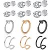 Rajnard Falso Piercing Naso Falso Naso Piercing Acciaio Chirurgico Falso Helix Tragus Piercing Falso Piercing Labret Labbro Non-Trafitto Piercing Gioielli per Donne Uomini