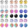 Rajnard 14G 5mm Palline di Ricambio per Piercing a Sfera Filo Esterno in Acciaio Chirurgico e Perline di plastica per Piercing all'ombelico Lingua Industriale capezzolo Orecchie setto