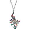 WEVENI Smalto Cristallo Pavone Collana Ciondolo Uccello per Le Donna Bambina Ragazza Moda Gioielli Charm Peacock Regalo (Multiplo)