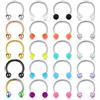 Rajnard Septum Piercing Septum 16G 8mm/10mm Acciaio Chirurgico e plastica Helix Trago Piercing Cartilagine Labbro Anello a Ferro di Cavallo Perla Sfera Fluorescente